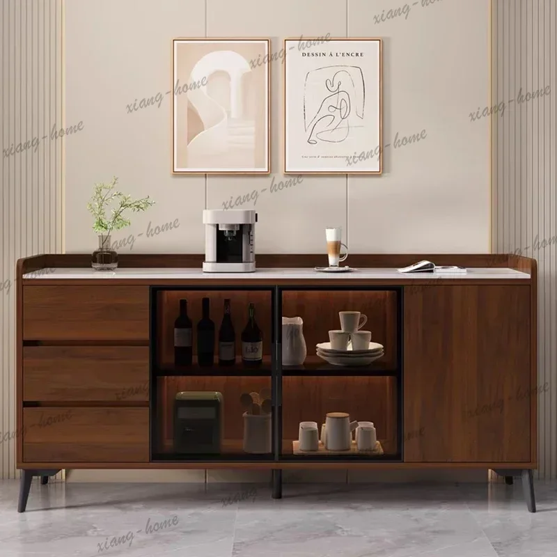 ljy Nordic Luxury Sideboard Cabinet Modern Simple Multifunction Bedroom Storage Cabinet Showcases Kitchen Furniture Vitrina FYSC