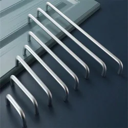 Modern Cabinet Door Handles Minimalist Silver Wardrobe Cupboard Aluminum Alloy Door Handle Nordic Drawer Door Knobs Pulls