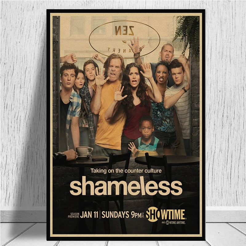 Shameless TV Series Show  Classic Movie Kraft Paper Poster Bar Cafe Living Room Dining room Wall Decorative Paintings