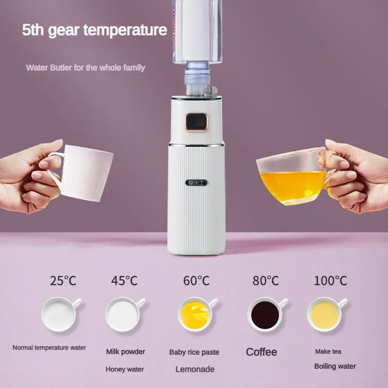 Portable travel is hot adjustable temperature foam milk quick hot kettle small water dispenser pumping water into one