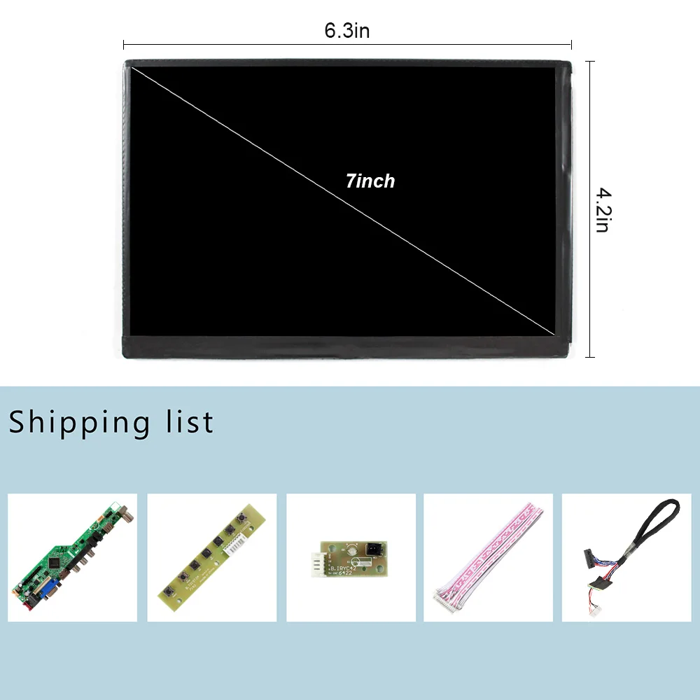 HD MI VGA AV USB LCD Controller Board 7inch N070ICG-LD1 1280X800 IPS LCD Panel