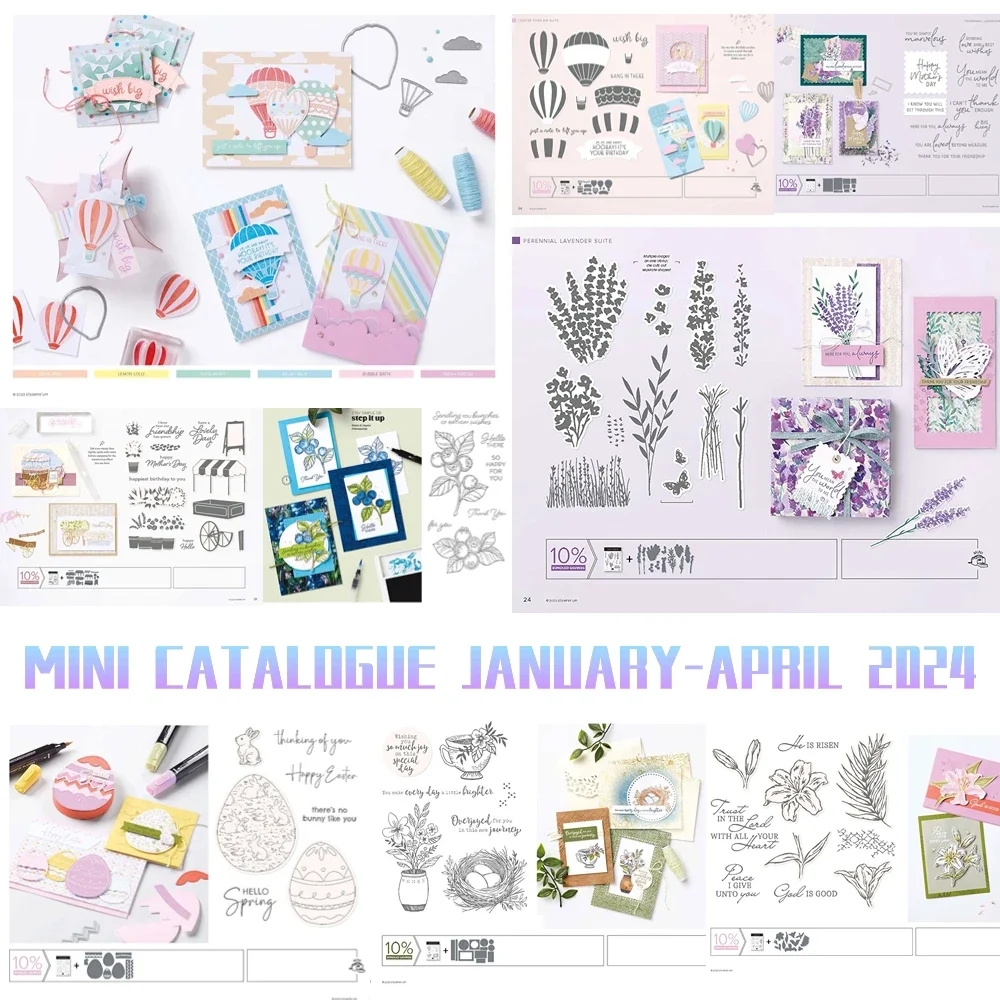 MINI CATALOGUE JANUARY-APRIL 2024 Metal Cutting Die And Stamps Scrapbooking Background DIY Decoration Craft  Easter hot