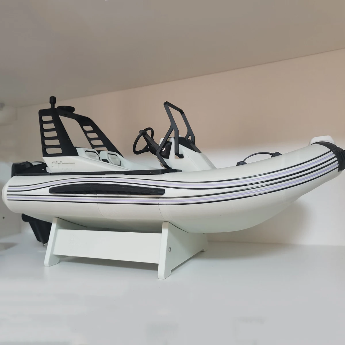 RC Boat 53.5cm Jet Propulsion Remote Controlled Ships Full Body 3D Printing RC Schiffe Kit Ship Toy Boy Toys