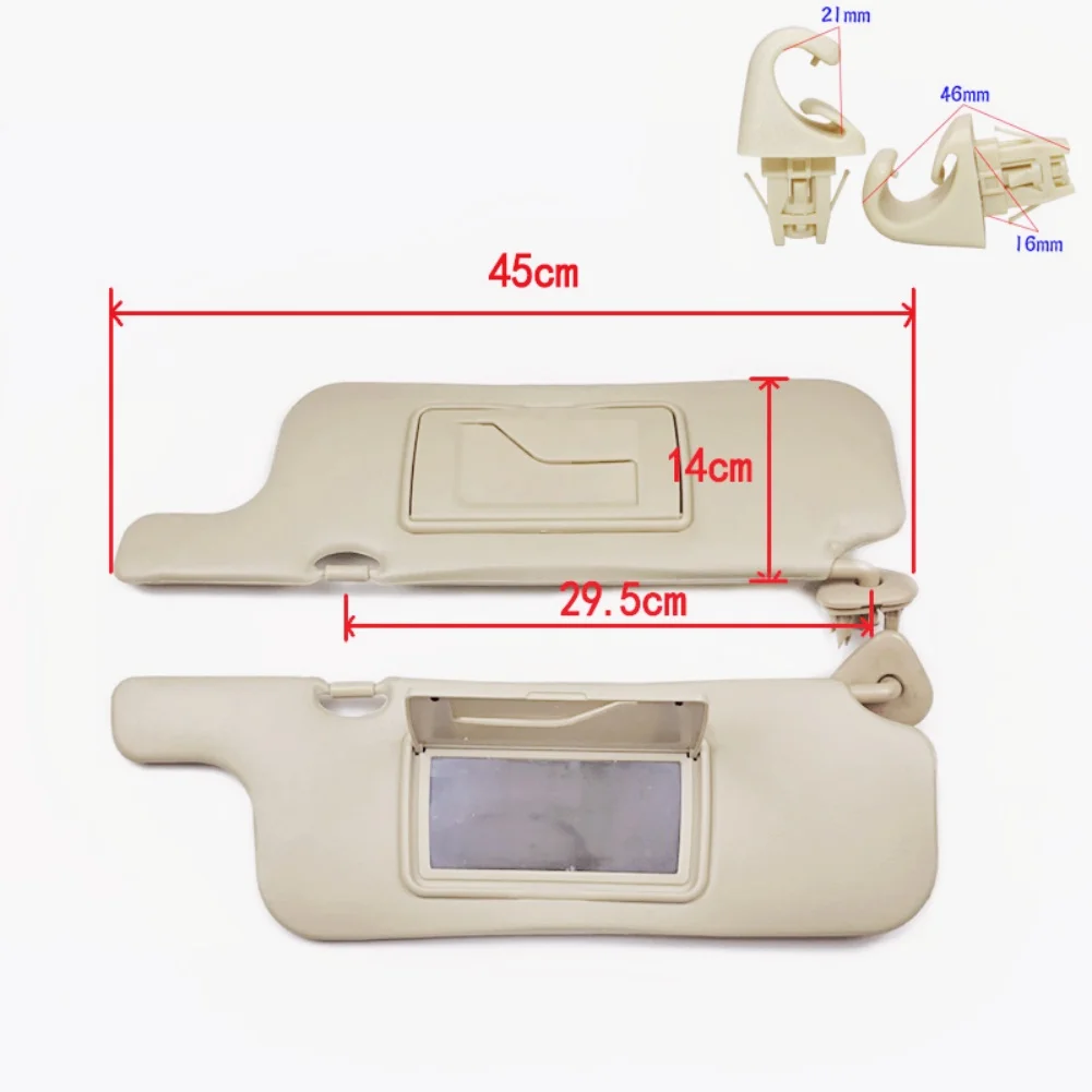 Car Sun Visor For Matiz Panel With Makeup Mirror Sun Shielding 74320-02730 74310-02B70 For Corolla 2001-2007