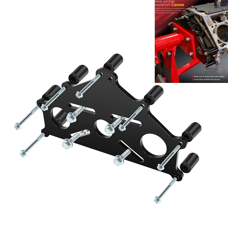 

Compatible with Chevy Small/Big Block Duramax SBC BBC LS LT Engines Replace YX04209 Engine Safe Stand Adapter Plate