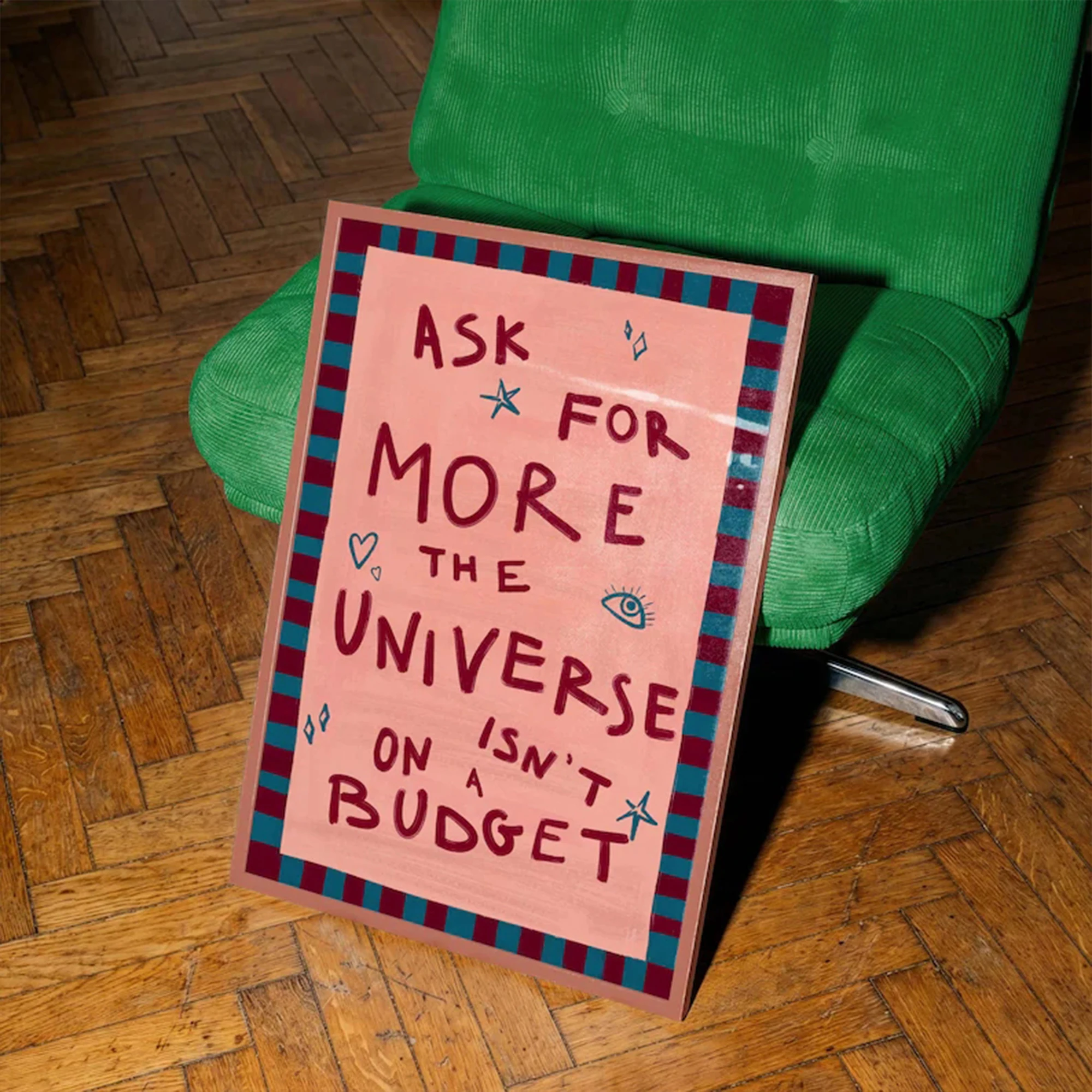 Retro Ask For More The Universe Isn’t On Budget Wall Art Print Canvas Painting Poster Picture For Living Room,Bedroom Home Decor