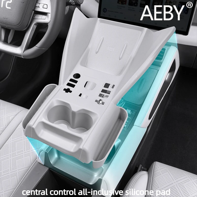 

AEBY For BYD Atto 2 2024 Dashboard Center Console Cover,Full Coverage Anti-Slip Silicone Mat Protector,Car Interior Accessories