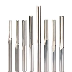 10 stücke 3,175/4/5/6mm CED 1mm 2mm CEL 17mm Gerade Slot Bit Holz Cutter CNC Vhm Zwei Doppel Flöte Bits CNC Router Bits