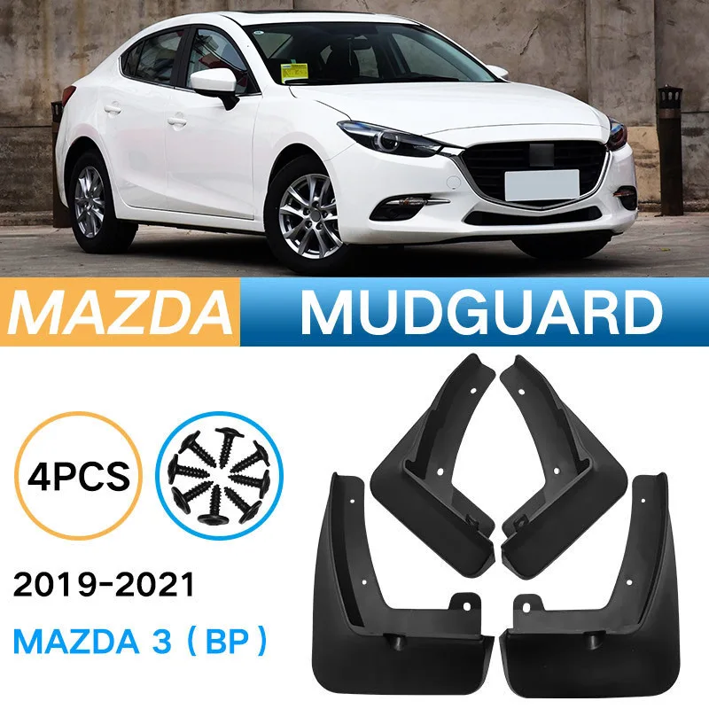 Car Auto Fender Mud Flaps Splash Guards Mudguard for 2019–2021 Mazda 3 Axela Enhanced Protection Upgrade Accessories
