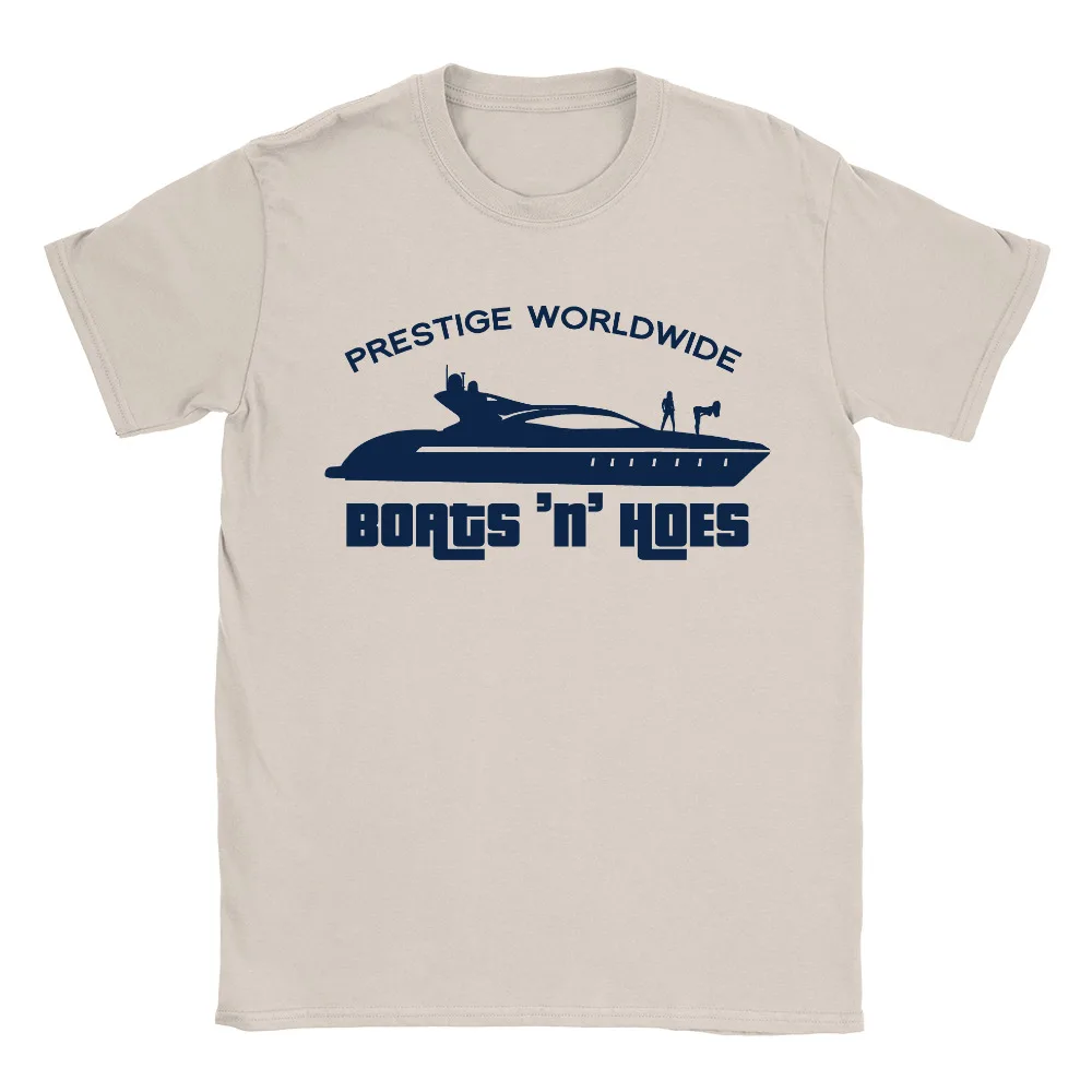 

Boats n Hoes Mens T-Shirt Funny Step Brothers Inspired Top Movie Gift Present Men's and women's cotton short-sleeved T-shirts