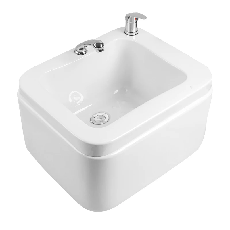 Luxury Foot Bath Basin for Soaking Feet,Pedicure Foot Spa, Acrylic Bucket with Shower and Faucet , feeting Soak Tub