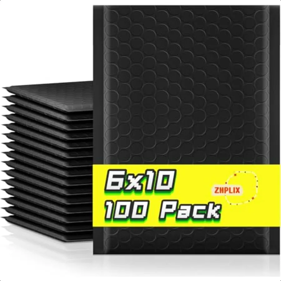 

Black Bubble Mailers 6x10 Inch 100 Pack Usable Size 6x9 Waterproof Shipping BagsOpaque Padded Envelopes Cushioning Padded Maile