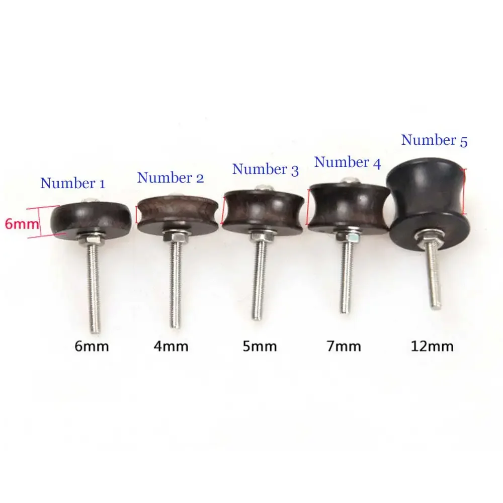Leather Burnishing Tools Wood Burnisher Polished Rods Leather Edge Grinding Sets for Electric Polishing Machine - view 2