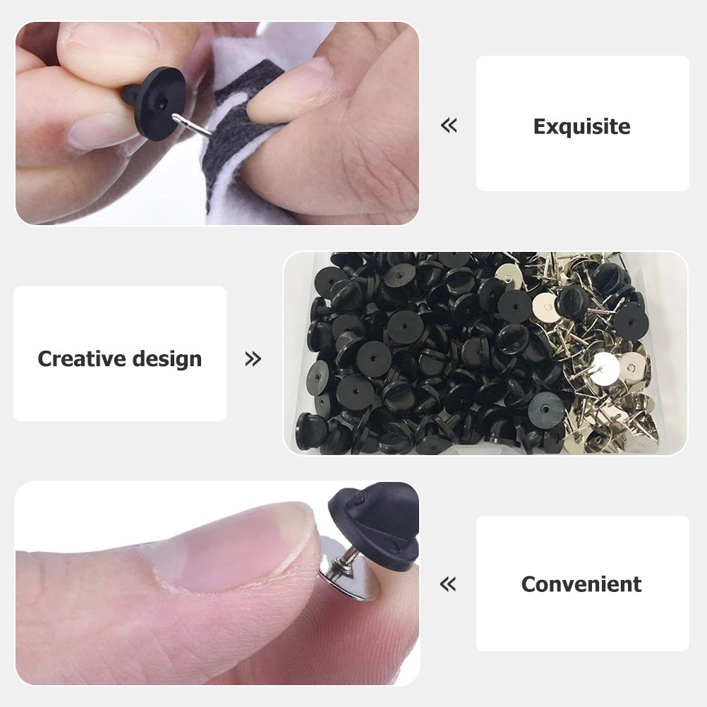

Cap Buckle Key Brooch Safety Badge Clip Backs Replacement Pvc Rubber Pin Backs For Jewelry Lapel Pins Name Tags Flat Round