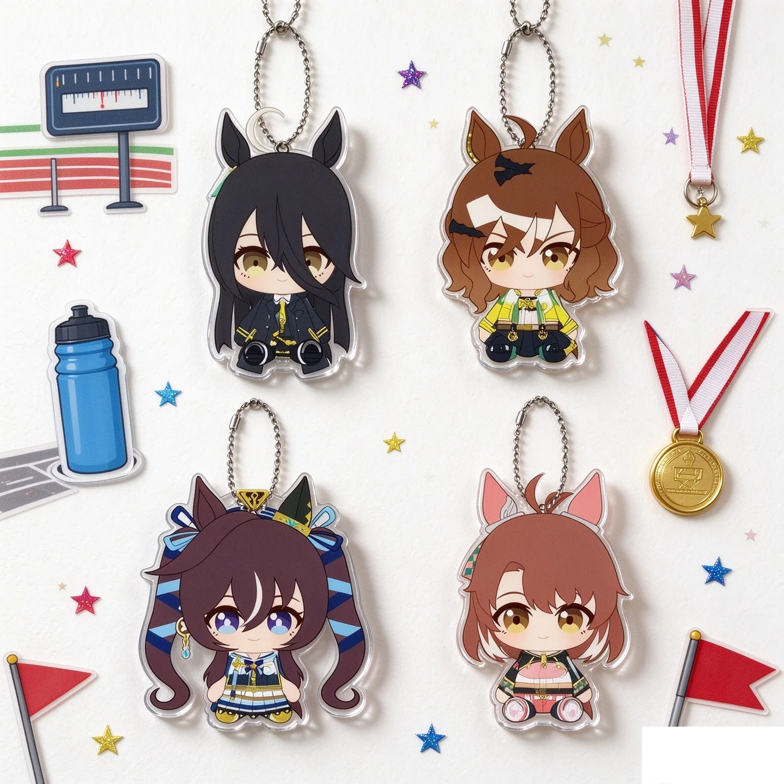 6cm Anime Bag Acrylic KeyRing Anime Uma Musume Pretty Derby Cell Phone Pendant  As A Gift For Fans Exquisite Product Keychain