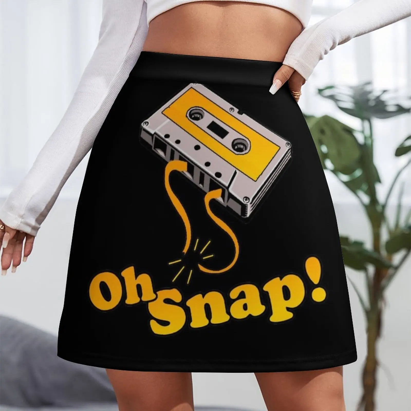 Oh Snap 80's Cassette Tape Mini Skirt Woman clothing korean style korean clothes ladies new in dresses