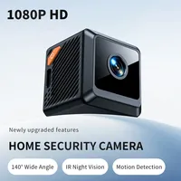 W02 Mini Security Camera 1080P HD, 140° Wide Angle, Bluetooth Pairing, 600mAh Battery, IR Night Vision 5M, Motion Alerts, Cloud/