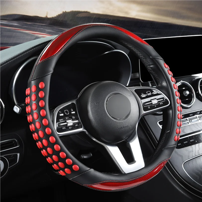 

Automotive Supplies Steering Wheel Covers Car Grips All-season Leather Covers breathable And Wear-resistant Steering Wheel Cover