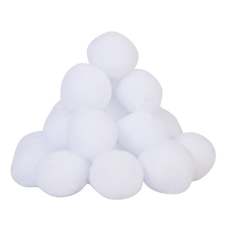 20/30/50 pcs Fight Game Fake Snow Toy Balls for Throwing Snow Plush Ball Gift