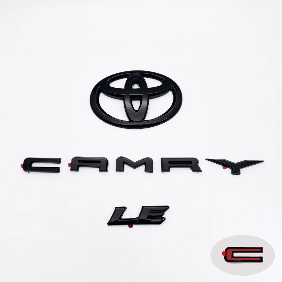 3-piece Set Emblem for Toyota Camry Modified Covering Car Sticker 3D Trunk Sticker Accessories SE LE XSE Auto Exterior Decor