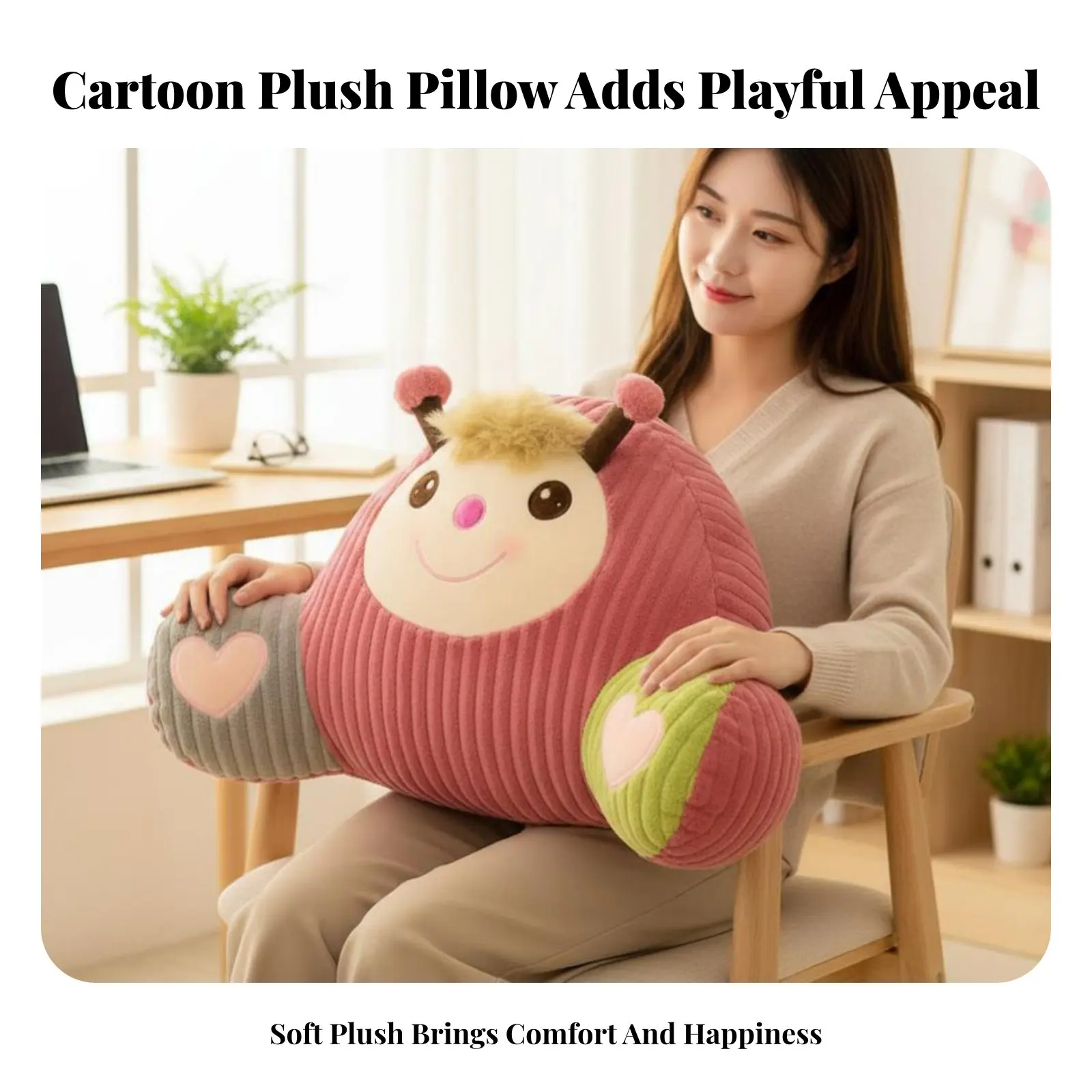

Plush Cartoon Waist Pillow, Office Support, Sofa, Car, Bedside, Decorative Throw Pillow