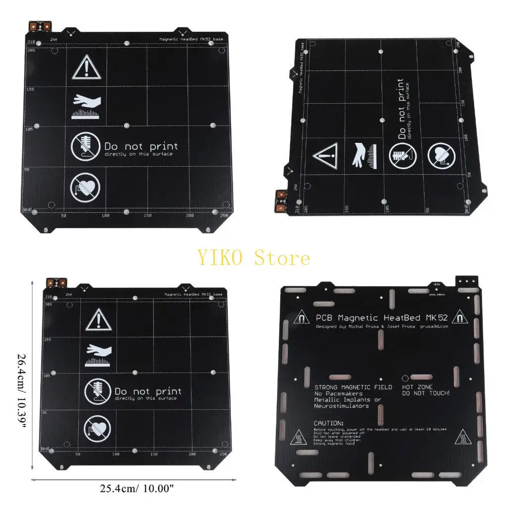 

K32C Printer Heated Bed 24V MK52 Hot Bed Platform For Prusa-i3 MK3S MK52 and Voron Switchwire Printing PCB Substrate