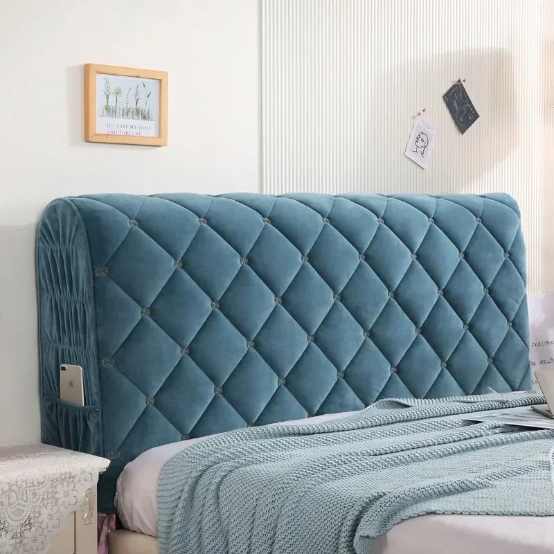 All-inclusive Thicken Bedhead Board Dustproof Cover Soft Elastic Quilted Washable Bed Headboard Back Protect Cover Home Textiles