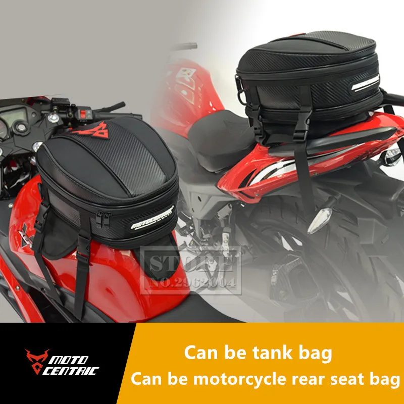 MOTOCENTRIC Waterproof Large Capacity Motorcycle Back Seat Bag Motorcycle Tail Bag Multifunction Helmet Motocross Backpack
