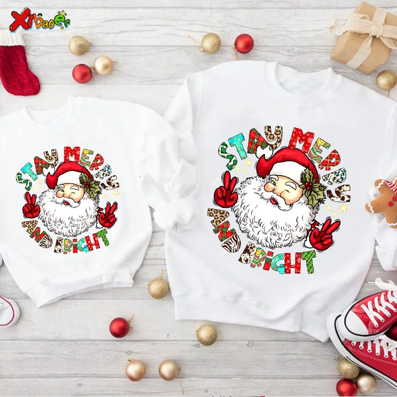 

Merry Christmas T Shirt Matching Outfits Family Sweatshirt Outfits Family Matching Sweatshirt Clothes Kids Sweaters Hoodies Cute