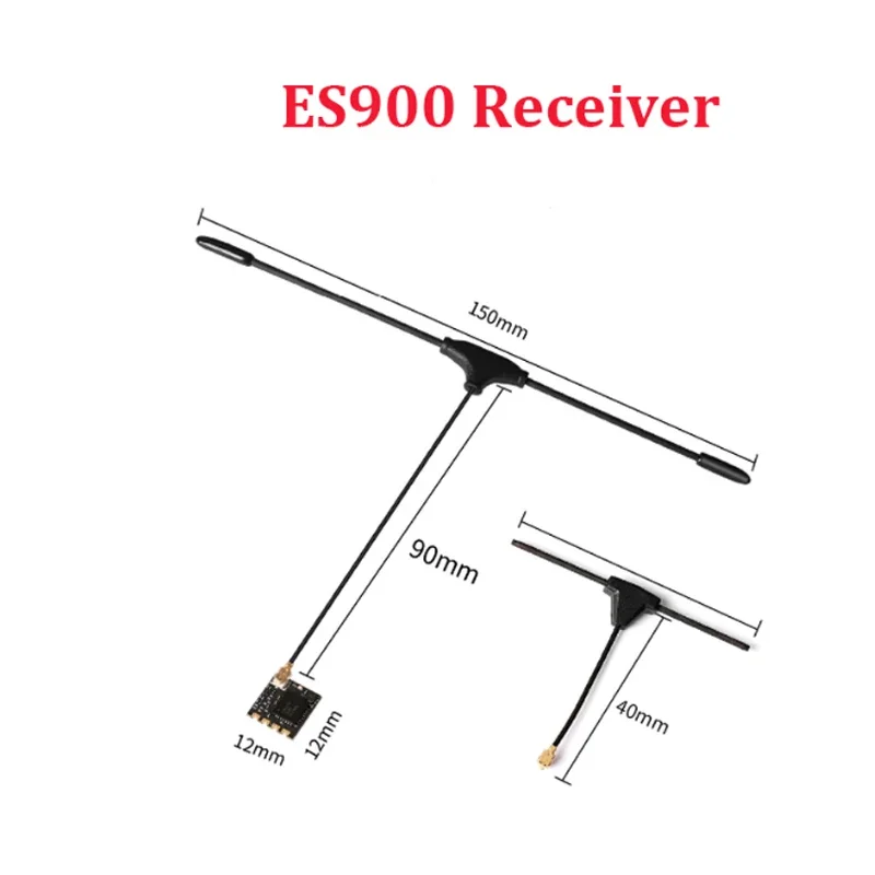 

ELRS 915MHz ES900 Dual RX Diversity Receiver Built-in TCXO Double Antenna Long Range for ES900TX RC Airplane FPV Racing Drone