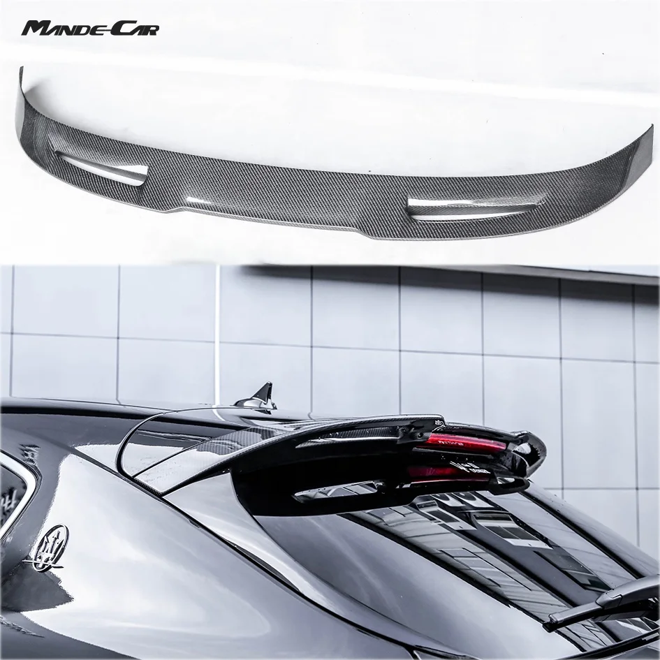 

High Quality Carbon Fiber Rear Spoiler Wing for Maserati Levante 2016-2023y upgrade to GTS Trofeo Auto Rear Trunk Roof