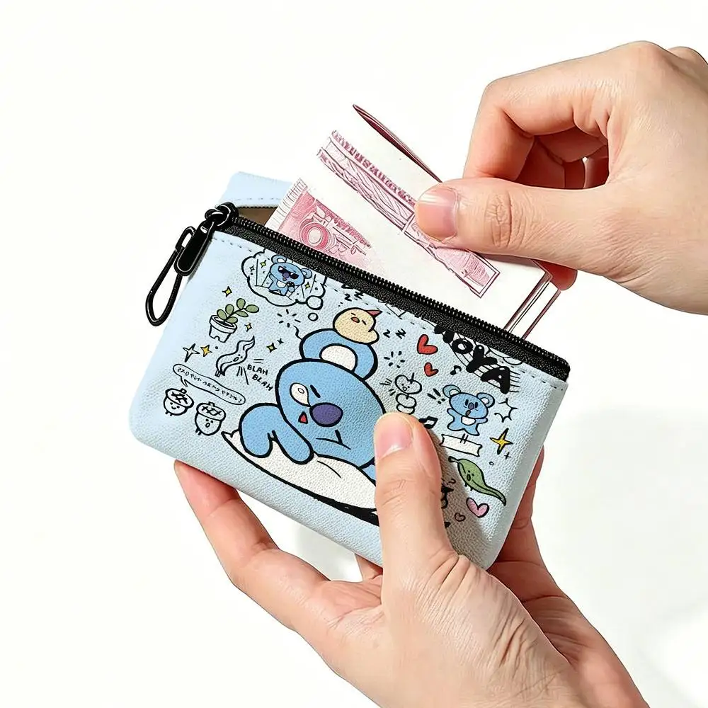 Niedliche BT21 Daily Carry Kleingeldbörse aus Oxford-Stoff, Mehrzweck-Aufbewahrungstasche für Schlüssel, Karten, Münzen – Detail 12