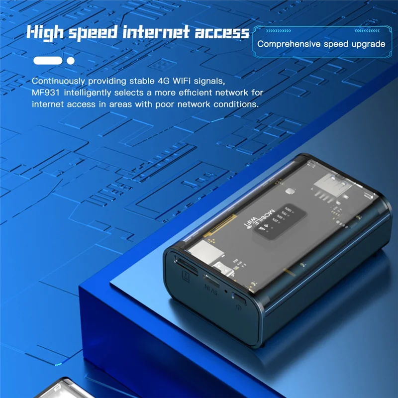 5200Mah LTE Router Proteble Mini 4G Router 150Mbps Wireless Wi-Fi Outdoor Travel Hotspot SIM Card Slot EU Version Durable