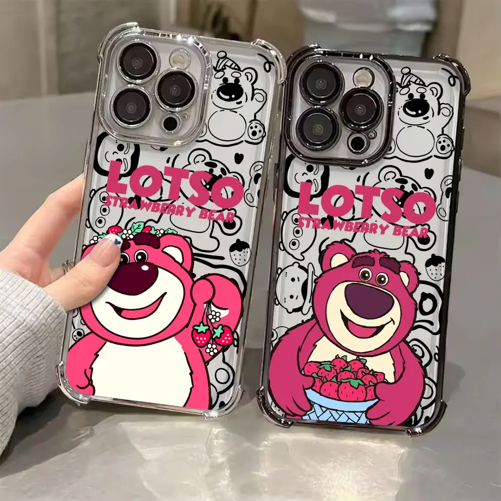 Funda de teléfono Lotso Strawberry Bear para Xiaomi Poco X8 Pro Max, fundas X5 X6 X7 F4 F5 F7 Pro F8 Ultra M7 X8Pro, funda protectora suave