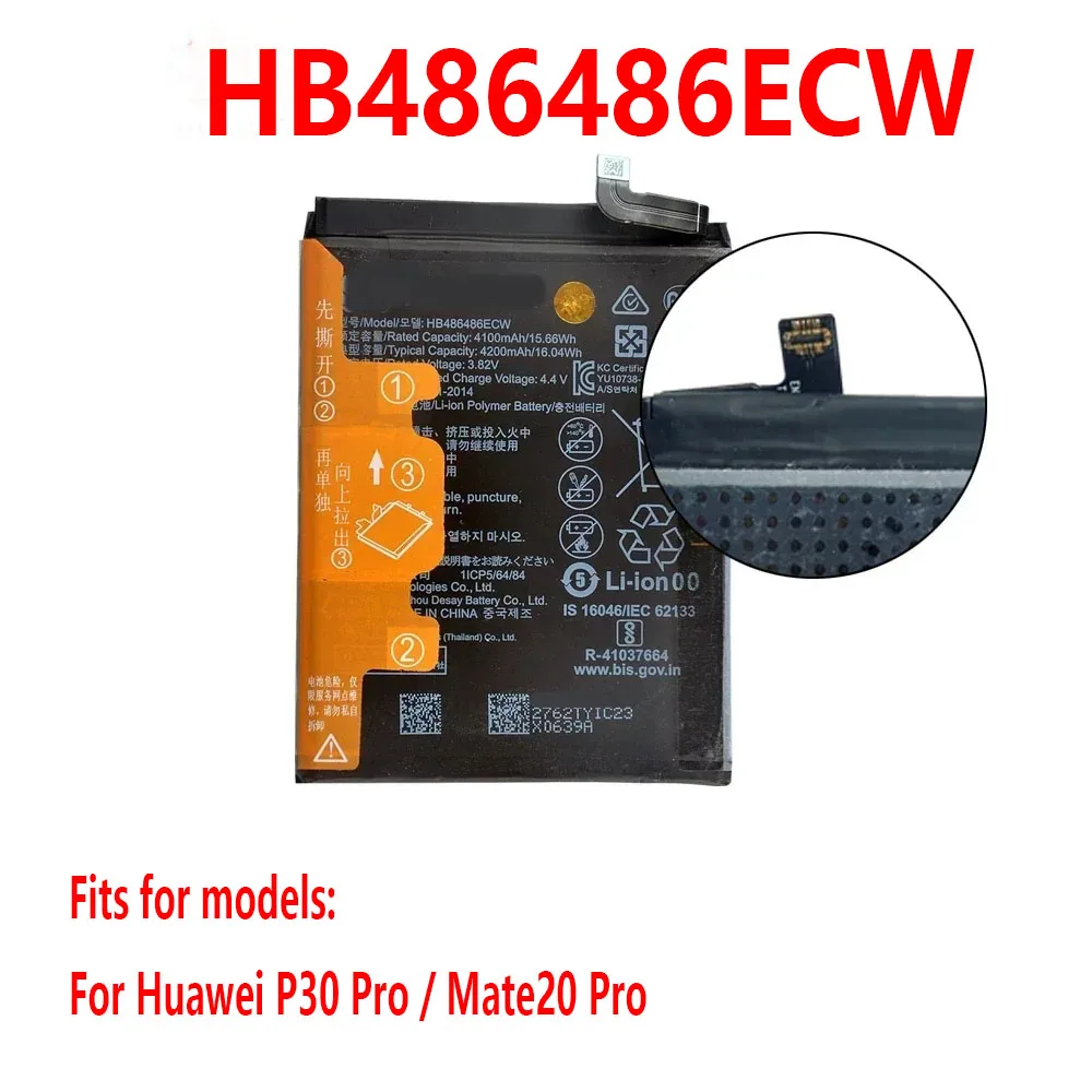 4200 mAh HB486486ECW Handy-Akku für Huawei P30 Pro Mate20 Pro Mate 20 Pro + kostenlose Tools