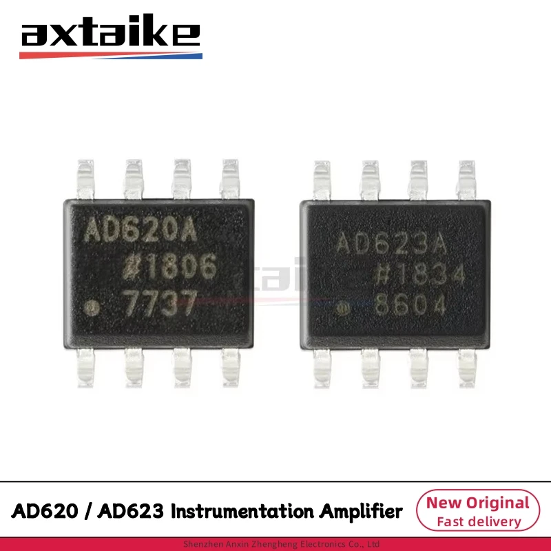 2PCS AD620ARZ AD623ARZ SOP-8 AD620 SMD AD620A AD623A AD620AR Single Supply Rail - Rail Low Cost Instrumentation Amplifier IC