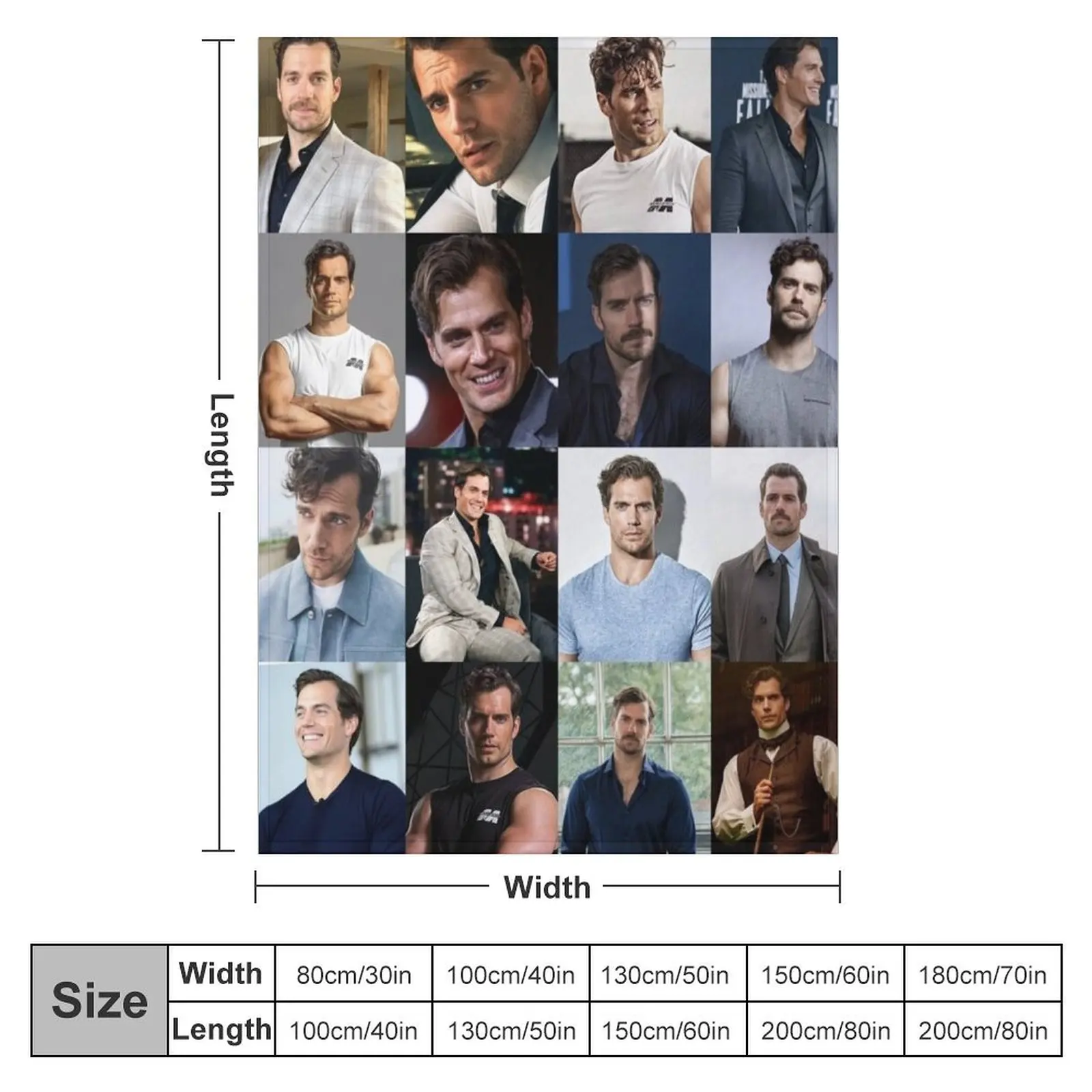 Henry Cavill Throw Blanket Soft Big Large Blankets