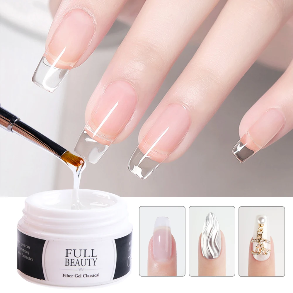 15ml Nail Gel For Extension Nude Clear White Builder UV Construction Gel Semi Permanent Broken Finger Repair DIY Manicure Tools