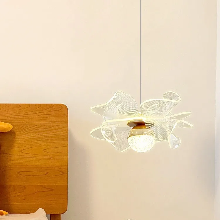 

Bedroom bedside small chandelier Nordic light luxury cream style restaurant entry balcony light aisle corridor light