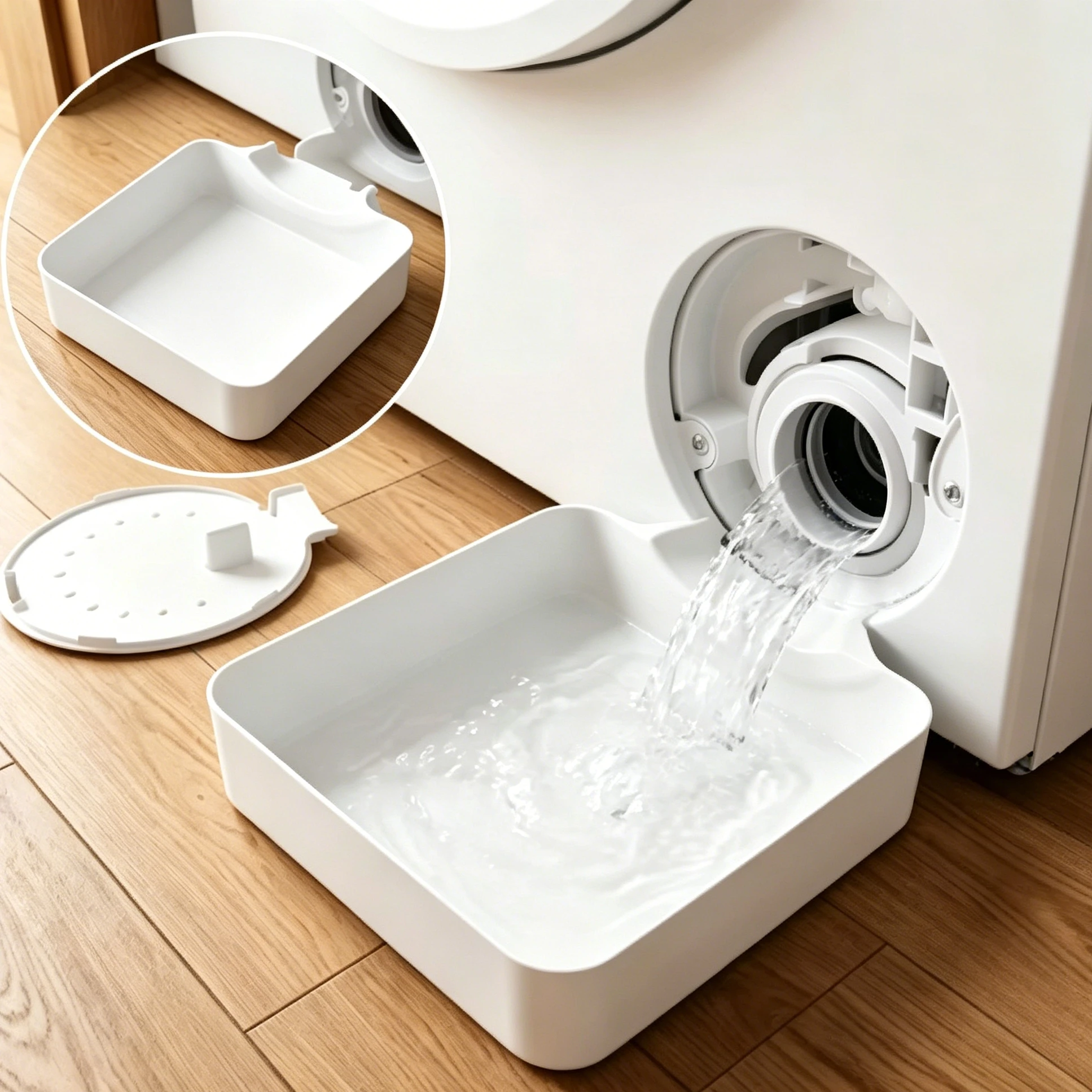 Washing Machine Drain Water Collection Tray Lint Filter Foreign Object Collection Funnel Drip Tray Clean Laundry Drainage Box