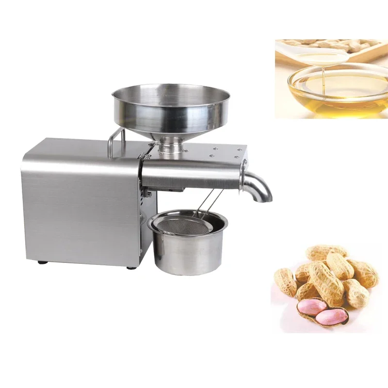 Small Household Smart Stainless Steel Oil Pressers Cross-Border Wholesale Kitchen Appliance for Peanut Edible Oil Processing