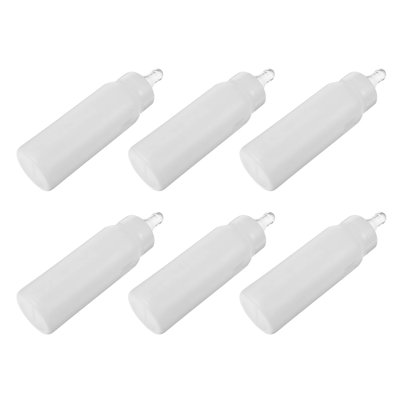 

6Pcs 250Ml Animal Feeding Bottle Pet Milk Bottle with Anti Bite Nipple for Young Livestock Lamb Calf Feeder White