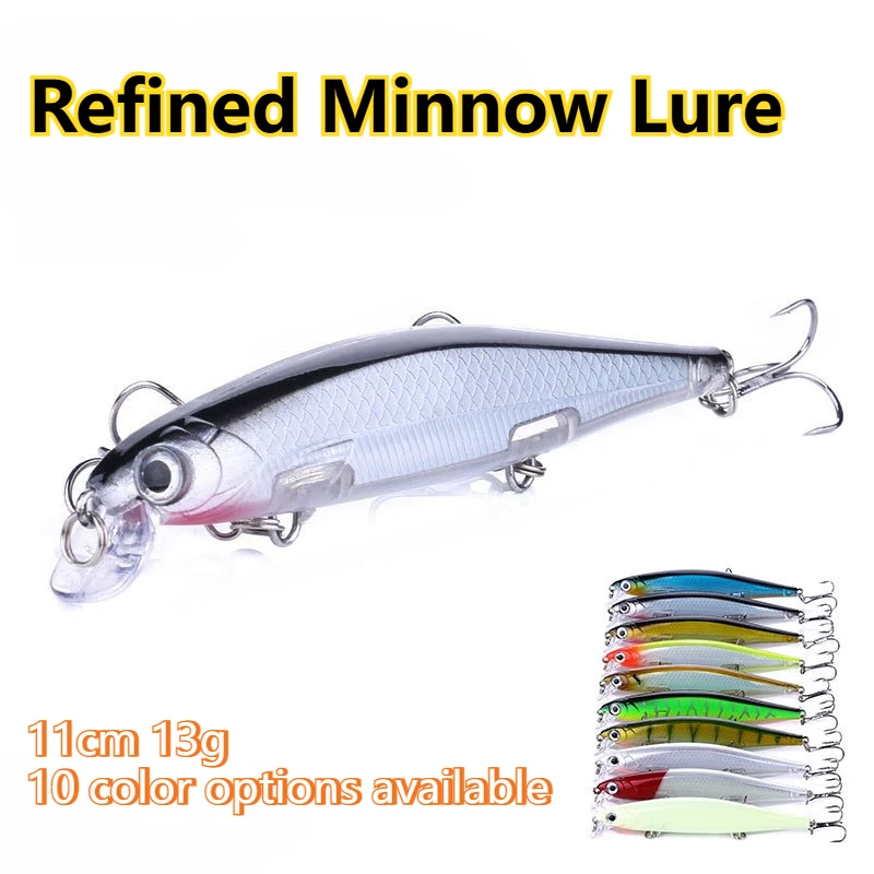 

Minnow Floating Lure 11cm 13g Warrior Bass Short Tongue Board Long Cast Slow Sinking Glow-in-the-Dark Floating Lure Wholesale