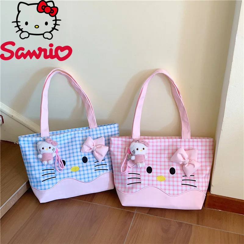 

HelloKitty New Women's Handbag Fashion High Quality Women's Shoulder Bag Cartoon Versatile Large Capacity Girls' Shopping Bag