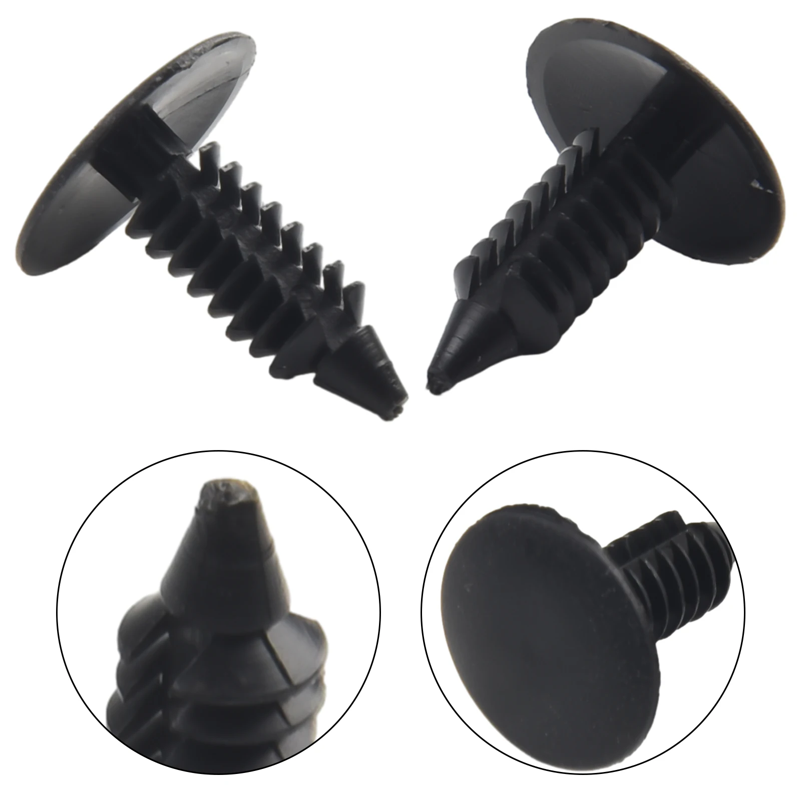 

Fender Retainer Bumper Clips 100pcs 8mm Hole Accessories Black Car Parts Plastic Push Pin Vehicle For Chrysler