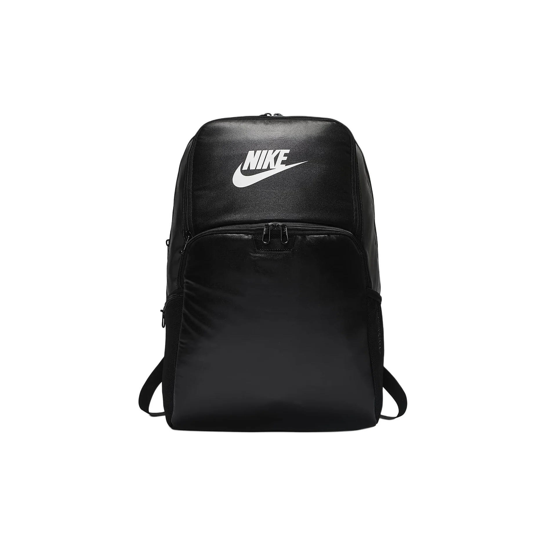 Mochila Nike de poliéster regular para hombre, negra y blanca BA6123-011