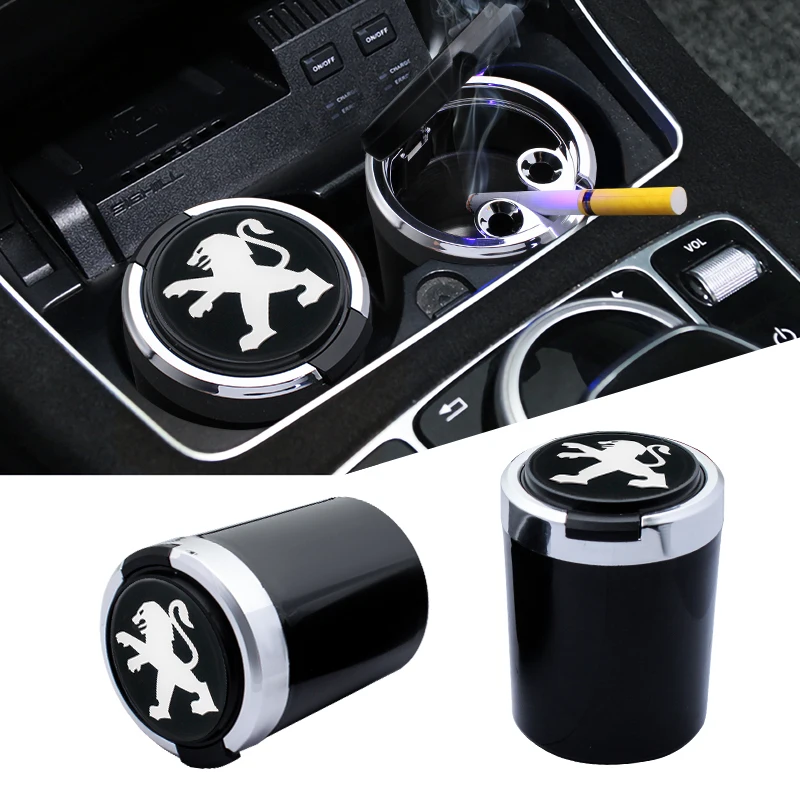 

Автомобильная пепельница с LED-подсветкой для Peugeot 3008, 2008, 308, 208 GT LINE, GTi, 508, 5008, аксессуары