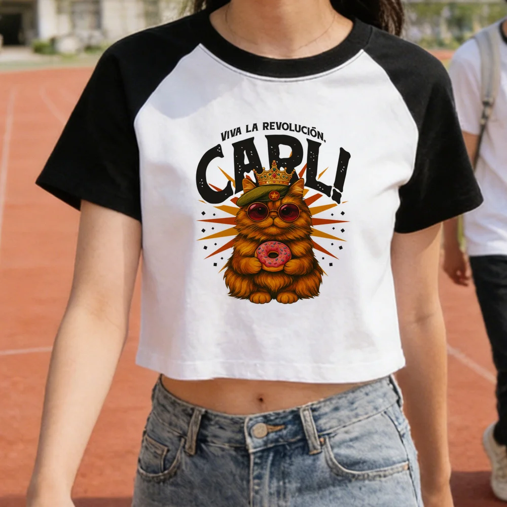 Dungeon Crawler Carl crop top girl jojifuku baddie cheap t shirt harajuku meme emo japan party