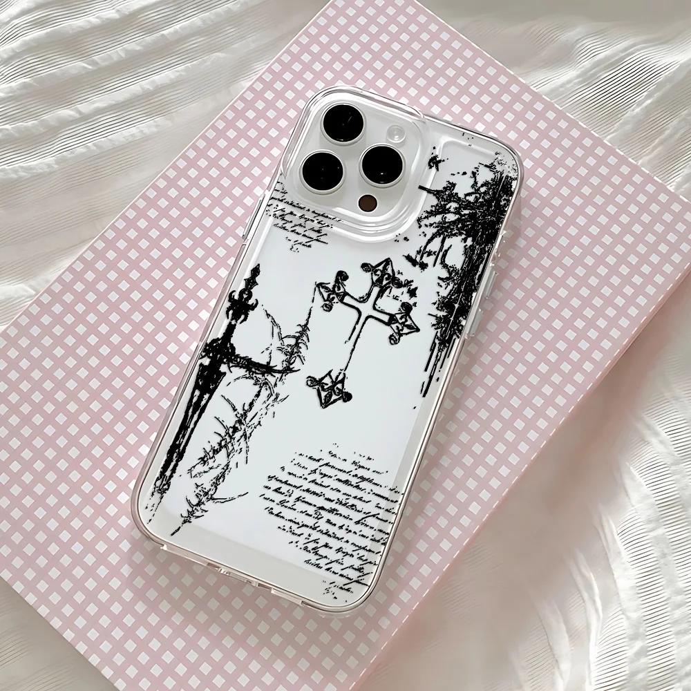 HOT Coole Dunkle Gotische Kreuz-Markierung Handyhülle für Samsung Galaxy A37 A57 A16 A07 A17 A36 A26 A56 A55 A54 A24 A14 A06 A05 A13 4G 5G – Detail 2