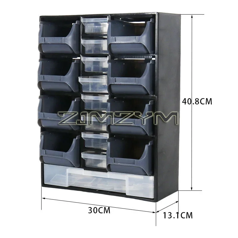 Wall-mounted Hardware Parts Box Combined Multi-grid Drawer Type Component ToolBox Building Blocks Screw Storage Box Tool Case